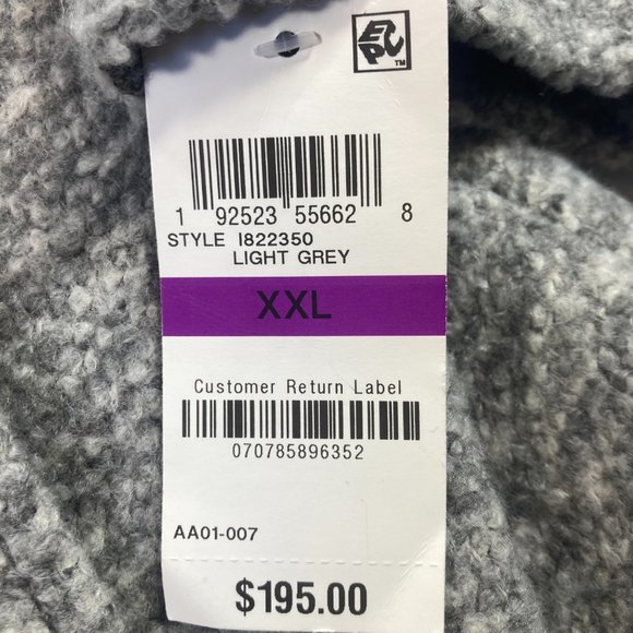 NWT I*N*C International Concepts Wool Blend Zip Front Winter Coat, Grey Size XXL - Picture 3 of 11